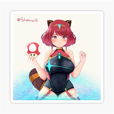 "Welcome to Smash Bros. Pyra!" Sticker for Sale by Stormowl0 | Redbubble