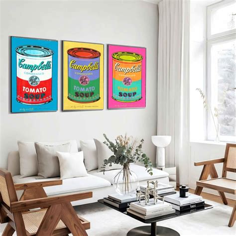 Campbell's Soup Print, Pop Art Printable Wall Art, Set of 3 Gallery Wall Posters, Warhol Wall ...