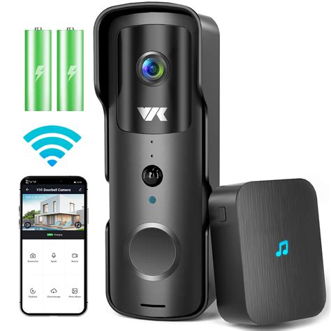 VIK V30 Wireless Video Doorbell Kits, 1080P WiFi Security Doorbell Camera with Chime and ...