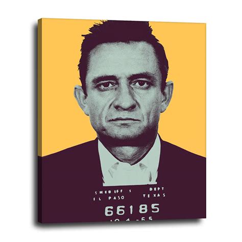 Buy Johnny Cash Fulsom Prison Mugshot Pop Art Poster - Andy Warhol Style Music Wall Art - Modern ...