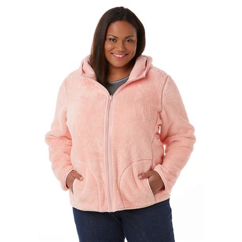 Laura Scott Women's Plus Reversible Fleece Jacket