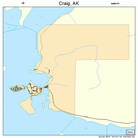 Craig Alaska Street Map 0217740