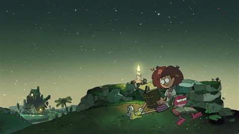 Download Amphibia Anne Sprig Nighttime Wallpaper | Wallpapers.com