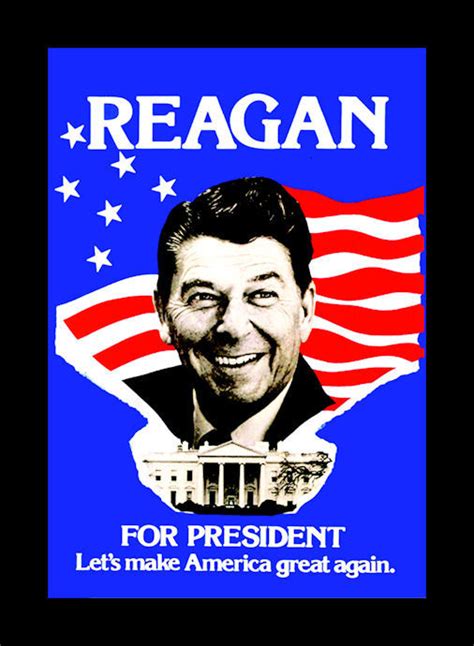 President Ronald Reagan Campaign Poster .. Framed - 1981-89 Ronald Reagan