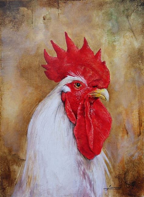 rooster oil on canvas 24x18 cm | Rooster painting, Rooster art, Farm art