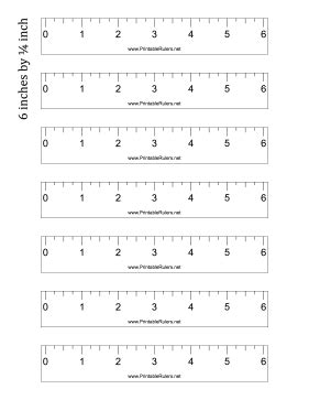 Ruler 6-inch by 1/4 inch - Printable Ruler