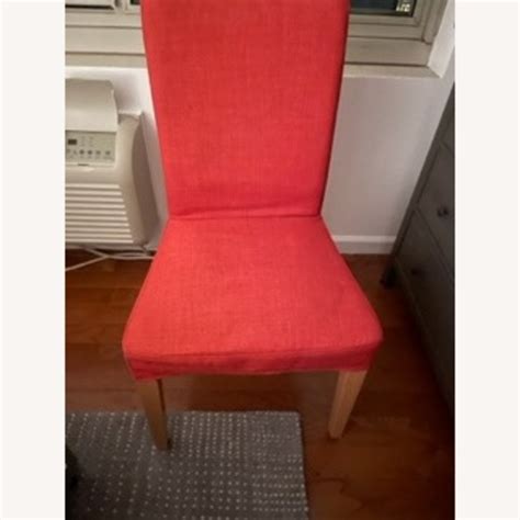 IKEA Henriksfal 6 Chairs Red - AptDeco