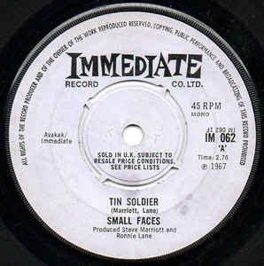 Small Faces - Tin Soldier (Vinyl, 7", 45 RPM, Mono) | Discogs