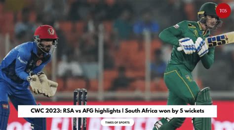 CWC 2023: RSA vs AFG highlights | South Africa won by 5 wickets