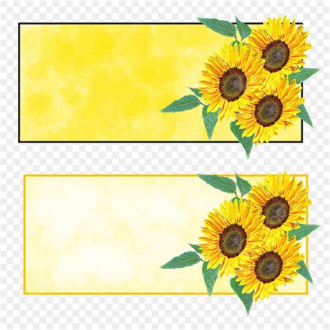 Sunflower Banner PNG, Vector, PSD, and Clipart With Transparent ...