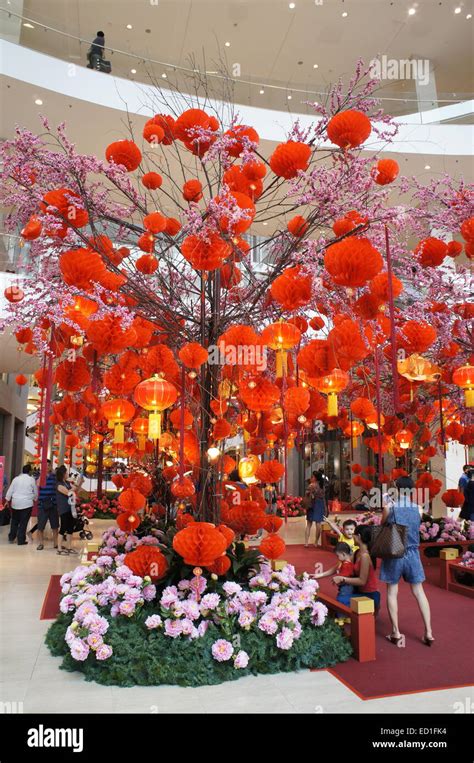 Spring festival decorations in shopping mall, Malaysia Stock Photo - Alamy