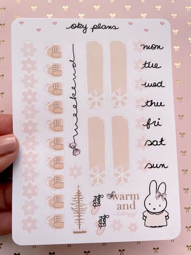 Miffy winter weekly stickers | oky plans