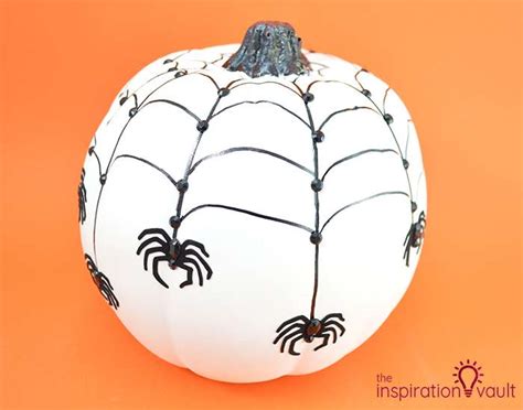 Rhinestone Spiderweb Pumpkin Decor - The Inspiration Vault