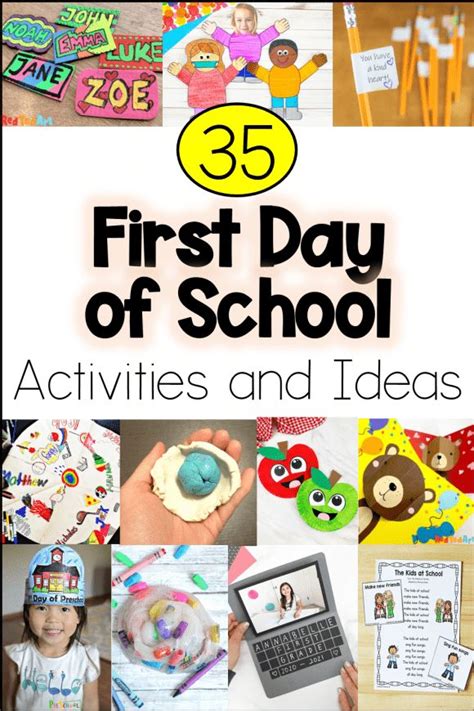 the first day of school activities and ideas