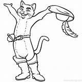 Puss In Boots Coloring Pages With His Hat  XColoringscom sketch template