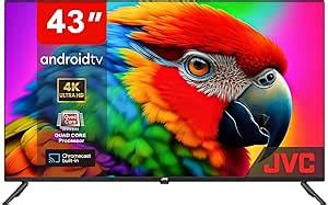 JVC 43 Inch Smart TV, 4K Ultra HD Android TV with Edgeless LED Display ...