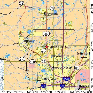 Lafayette, Colorado (CO) ~ population data, races, housing & economy