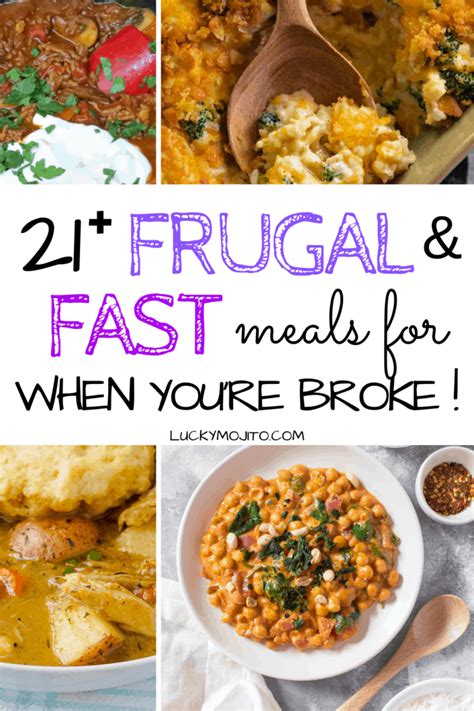 21 Easy Frugal Meal Recipes (when you're on a tight budget!) | Lucky Mojito