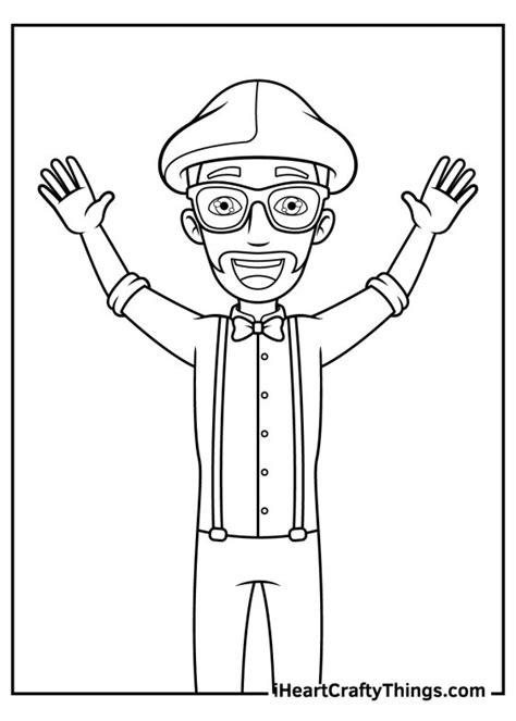 blippi flying coloring page Blippi character iheartcraftythings - Printable Coloring Book