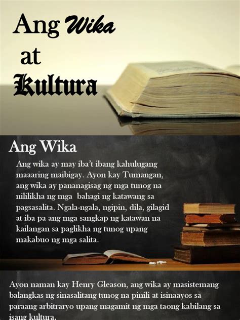 Ang Wika at Kultura | PDF