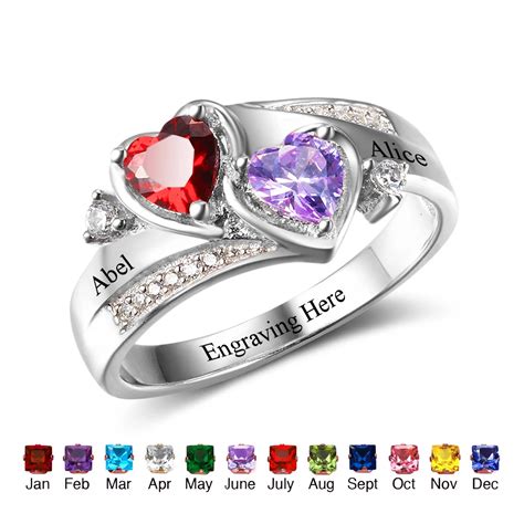 Aliexpress.com : Buy Personalized Engagement Rings 925 Sterling Silver Rings Engrave Name Custom ...