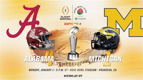 #1 Michigan vs #4 Alabama - Semifinal at the Rose Bowl : r/MichiganWolverines