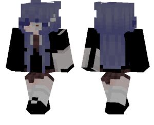 Cute Blue Haired Girl | Minecraft PE Skins