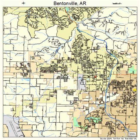 Bentonville Arkansas Street Map 0505320