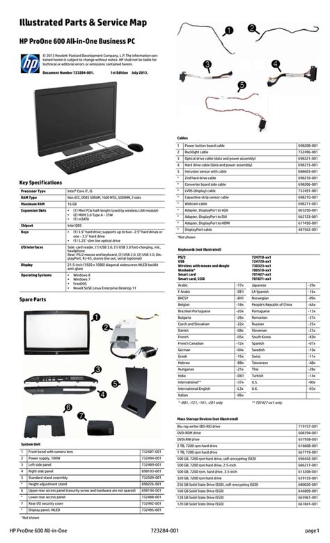 HP ProOne 600 G1 Base Model All-in-One PC User manual | Manualzz