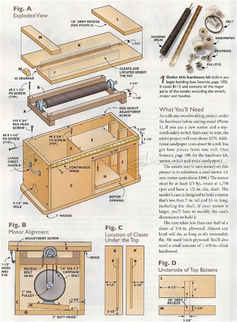 Drum Sander Plans • WoodArchivist