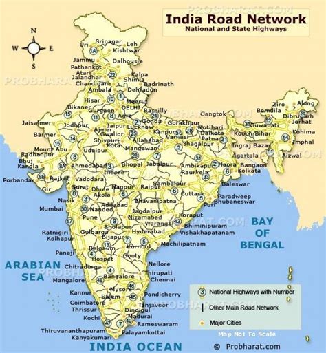 India map road distance - Map of India road distance (Southern Asia - Asia)