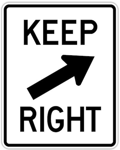 Keep Right Sign (Meaning, Shape, Color)