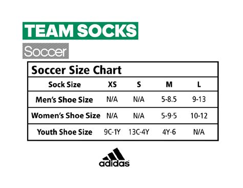 Soccer Socks Size Chart | Portal.posgradount.edu.pe