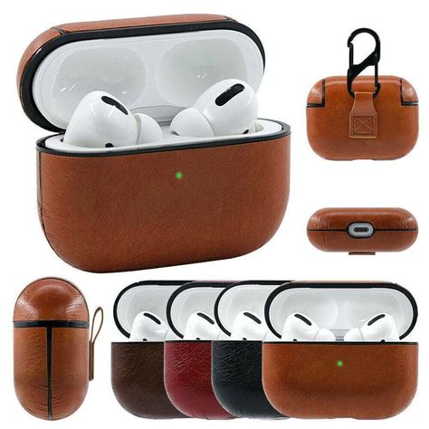 For AirPods Pro 1 2 Case Protective Leather Holder Apple Earphone ...