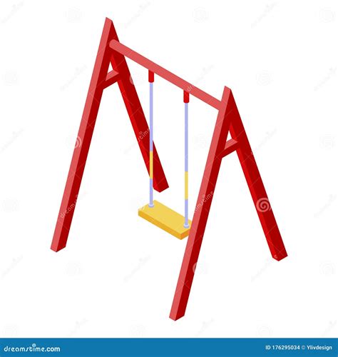 Kid Classic Swing Icon, Isometric Style Stock Vector - Illustration of isolated, psychology ...