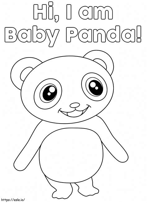 Baby Panda Little Baby Bum coloring page