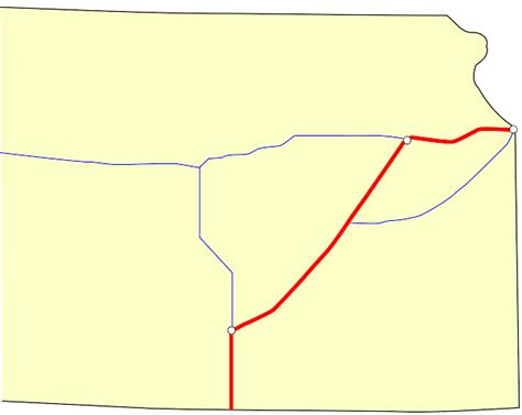 Free Images - kansas turnpike map simplified