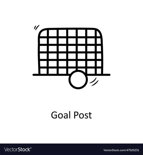 Goal post outline icon design Royalty Free Vector Image