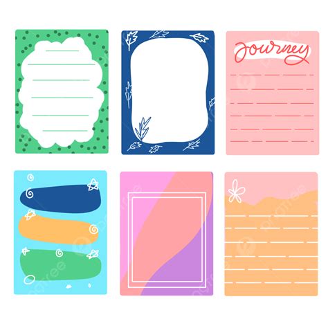 Memo Pad PNG Transparent, The Set Of Colorful Cute Memo Pad Design ...