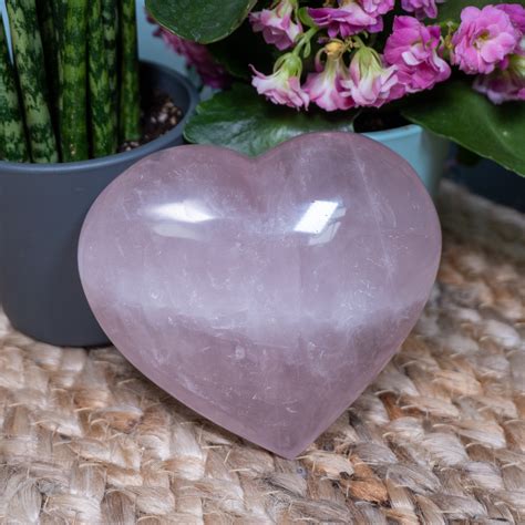 Medium Rose Quartz Heart Random - The Crystal Council