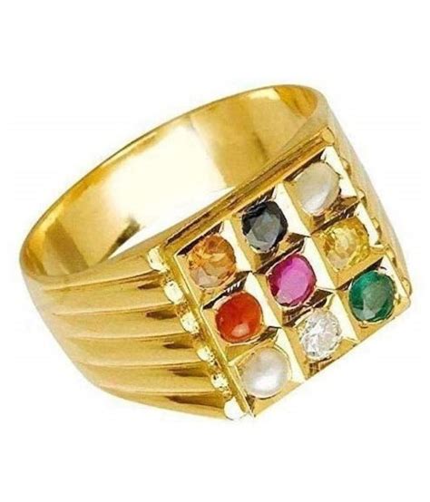 Navaratna navgrah 9 gemstone Adjustable Ring for Men and women: Buy ...