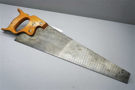 Disston No240 18" Saw With Carving On Handle - Tool Exchange