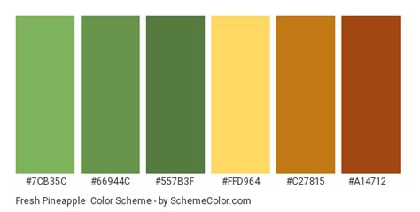 Fresh Pineapple Color Scheme » Green » SchemeColor.com