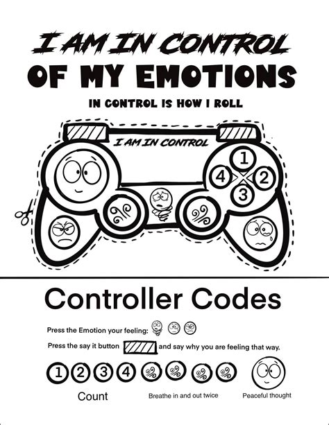 BIG EMOTIONS Remote Control-Download Activity Printable – Diane Alber in 2022 | Feelings and ...