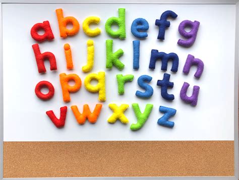 Magnetic Felt Alphabet Rainbow Colour Magnetic Letters - Etsy