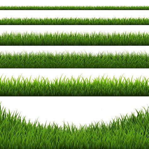 Premium Vector | Grass border set