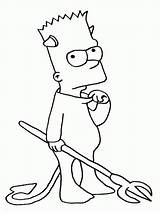 Bart Simpson Coloring Page sketch template