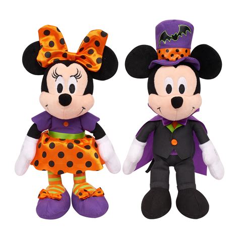 Disney Halloween Bean Plush, Mickey Mouse and Minnie Mouse, 2-piece set, Ages 2 + - Walmart.com ...