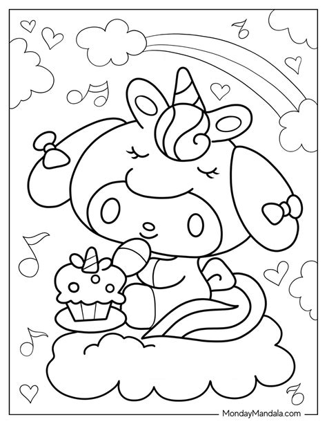 24 my melody coloring pages free pdf printables – Artofit