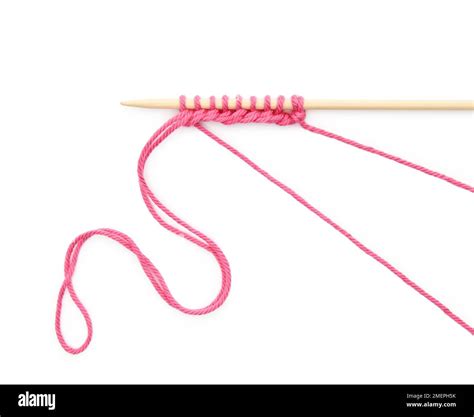 Two-strand double cast-on knitting technique Stock Photo - Alamy